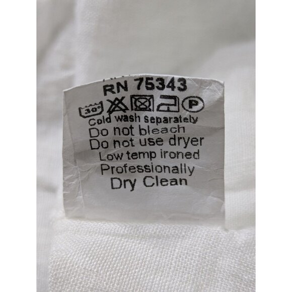 Terzo Millennio Womens White 100% Linen Tunic Top Made In Italy Small - Picture 7 of 9